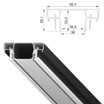 Clamp Meduza 35 Black color (2m)